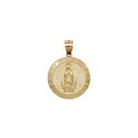 Tiny Virgin Mary Round Pendant (14K)