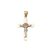 Tri-Color Crucifix Pendant (14K)