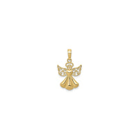 Filigree Angel Silhouette Pendant (14K)