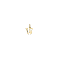 [0.80 inch] Zirconia Initial Letter Pendant (14K)