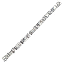 Modern Solid White Gold Bracelet (14K).
