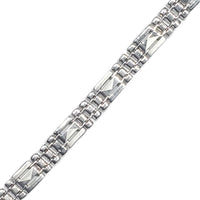 Modern Solid White Gold Bracelet (14K).