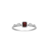 Diamond Emerald Cut Ruby Fancy Ring (14K)