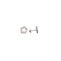 Zirconia & Enamel Daisy Flower Earring (14K)