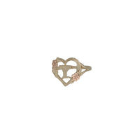 Heart & Flower Accent Initial/Letter Ring (14K)