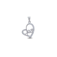 Zirconia Love Heart Pendant (Silver)
