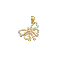 Stoneset Butterfly Pendant (14K)