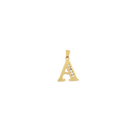 [0.80 inch] Zirconia Initial Letter Pendant (14K)