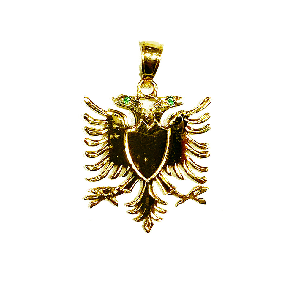 Green Eye Albanian Pendant (14K)