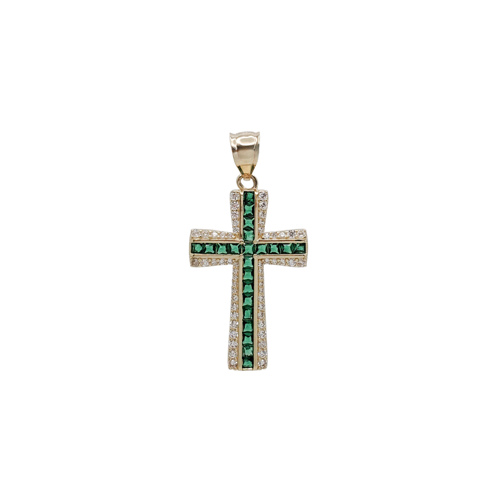 Zirconia Cross Pendant (14K)