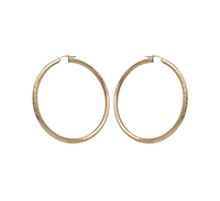 Diamond Cut Hoop Earring (14K)
