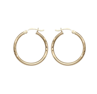 Diamond Cut Hoop Earring (14K)