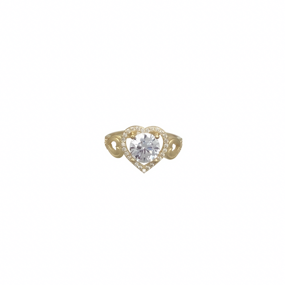 Zirconia Heart Ring (14K)