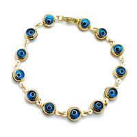 Blue Evil Eye Bracelet (14K).