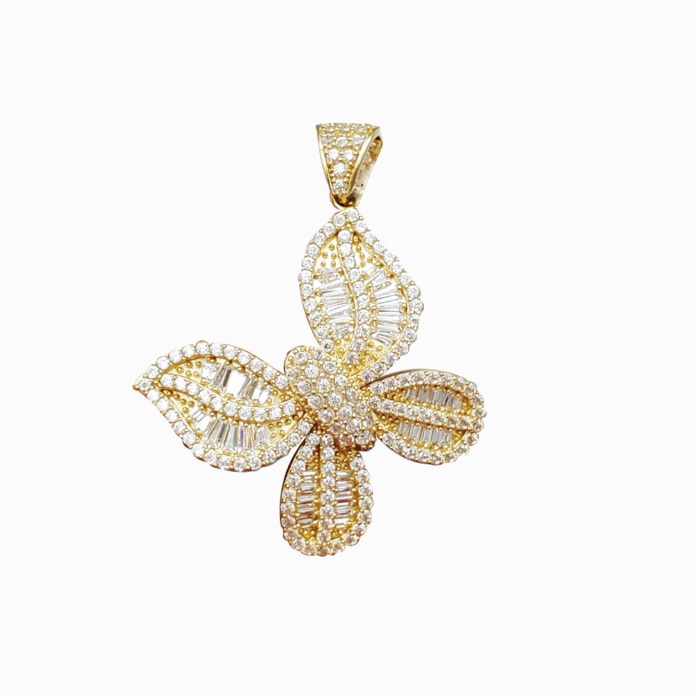 Icy Butterfly Pendant (14K)
