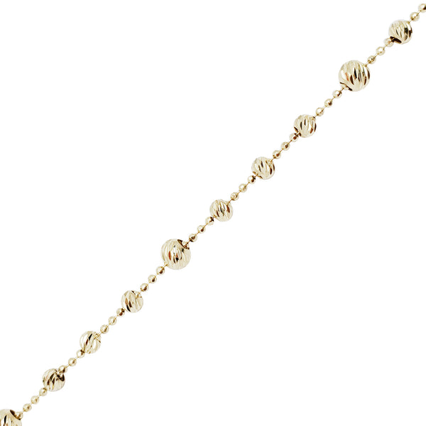 Diamond-Cut Ball Chain (14K)