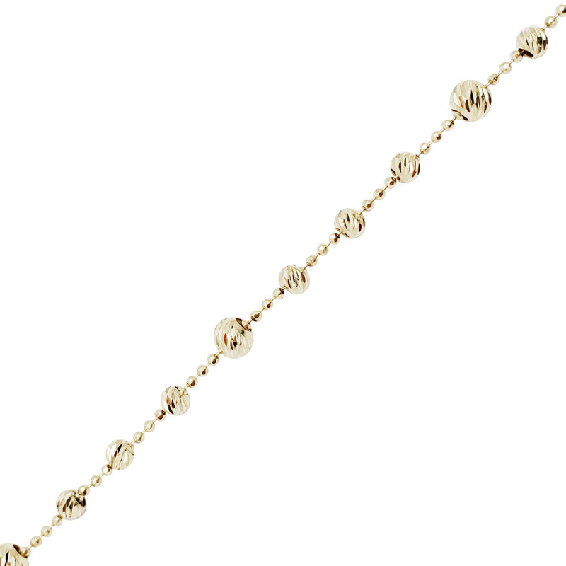 Diamond-Cut Ball Chain (14K)