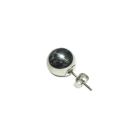 Ball Stud Earring Silver (High-Polished Finish)
