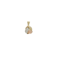 Tricolor Wide Love Knot Pendant (14K)