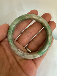 Green/White Jade Bangle (Type A)