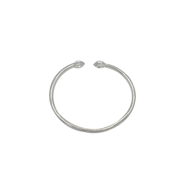 Textured  Bangle Bracelet (Silver)