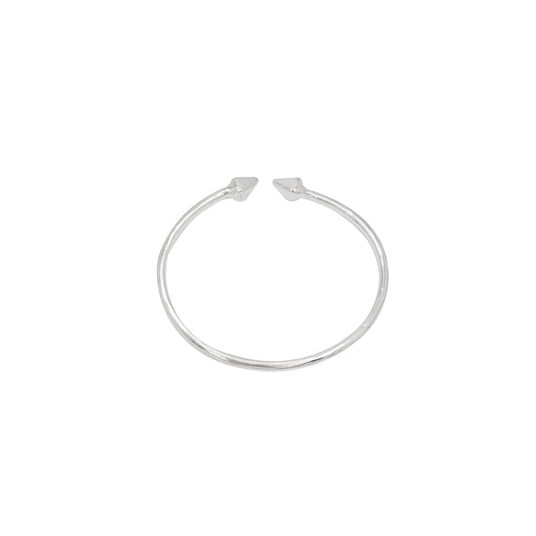 Textured  Bangle Bracelet (Silver)