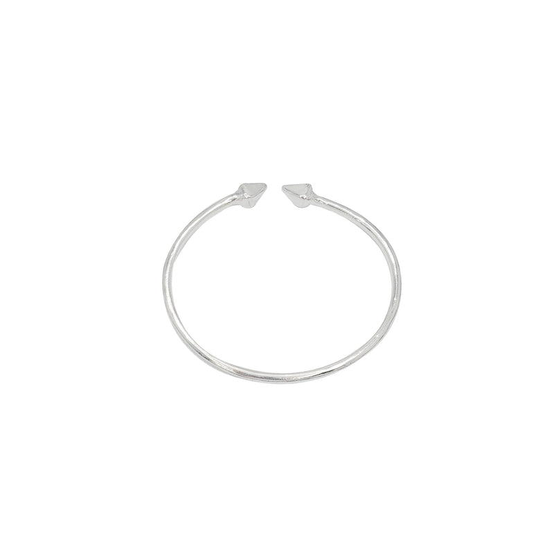 Textured  Bangle Bracelet (Silver)