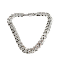 Diamond Cut Italian Cuban Bracelet (Silver)