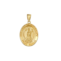 Oval "Our Lady of Guadalupe" Medallion Pendant (14K)