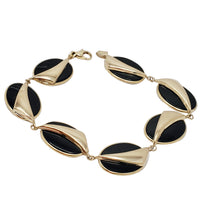 Oval Black Onxy Bracelet (14K).