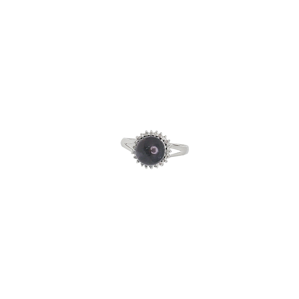 Black Freshwater Cultured Pearl Ring (14K)