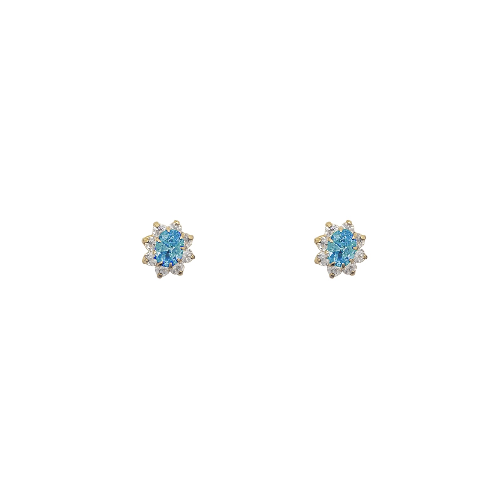 Marquise Flower CZ Stud Earrings (14K) – Popular J