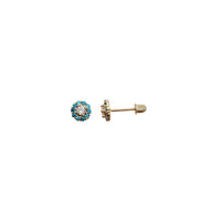 Round Cubic Zirconia Stud Earrings (14K)