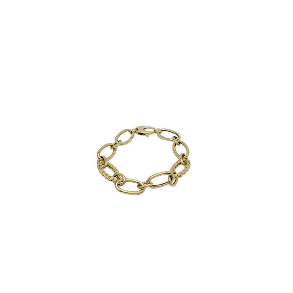 Oval Woven Rope Bracelet (14K)