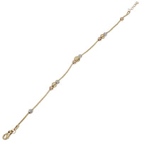 Tricolor Bead Bracelet (14K).