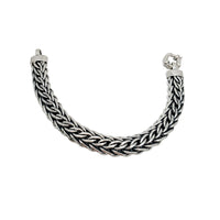 Antique-Finish Puffy  Bracelet (Silver)