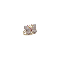 Cubic Zirconia Butterfly Ring (14K)