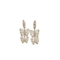 Butterfly Dangle Earrings (14K)