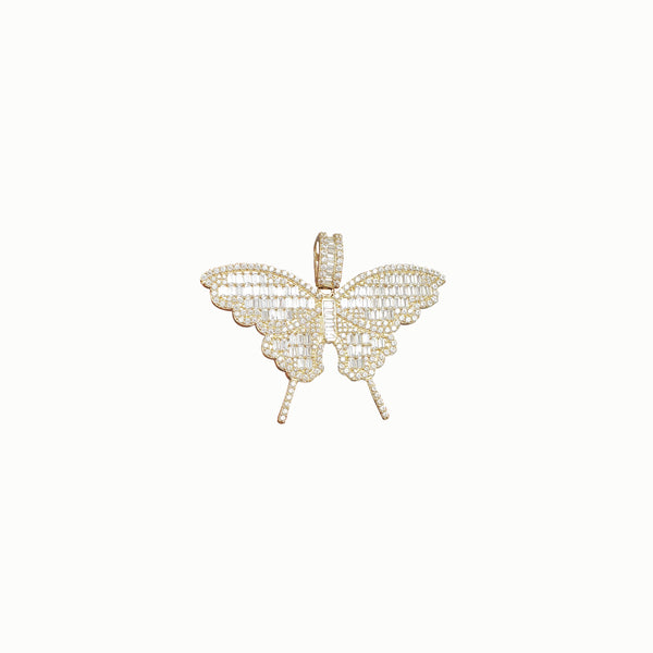 Iced-Out Butterfly Pendant （14k）