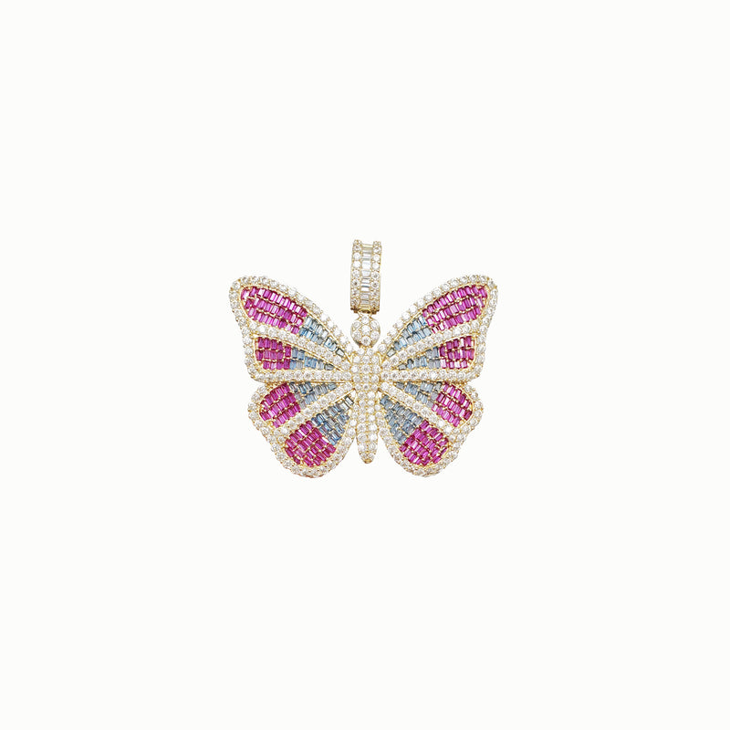 Winged Butterfly Pendant (14K)