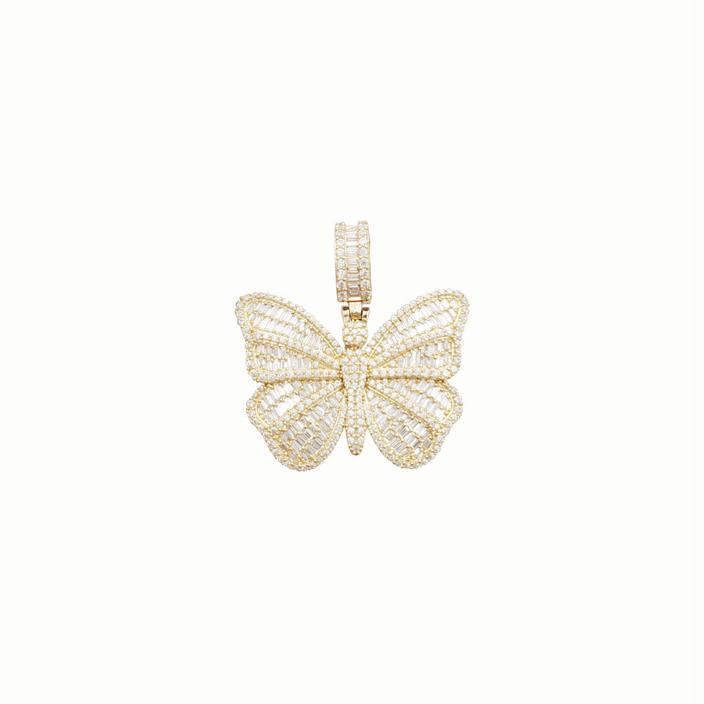 Icy Butterfly Pendant (14K)