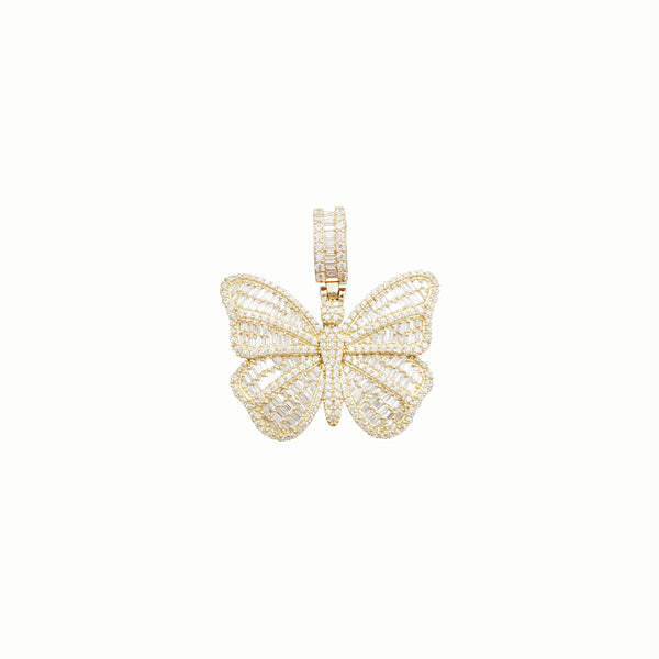 Icy Butterfly Pendant (14K)