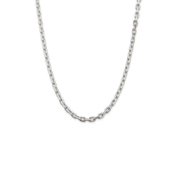 Beveled Oval Cable Chain (Silver)