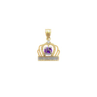 Zirconia Quinceañera Tiara/Crown Pendant (14K)