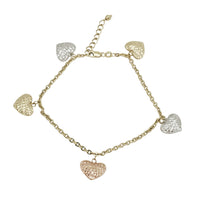 Heart Locket Charm Bracelet (14K).
