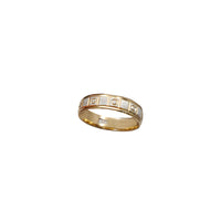 Diamond-Cut Circle Design Wedding Ring (14K)
