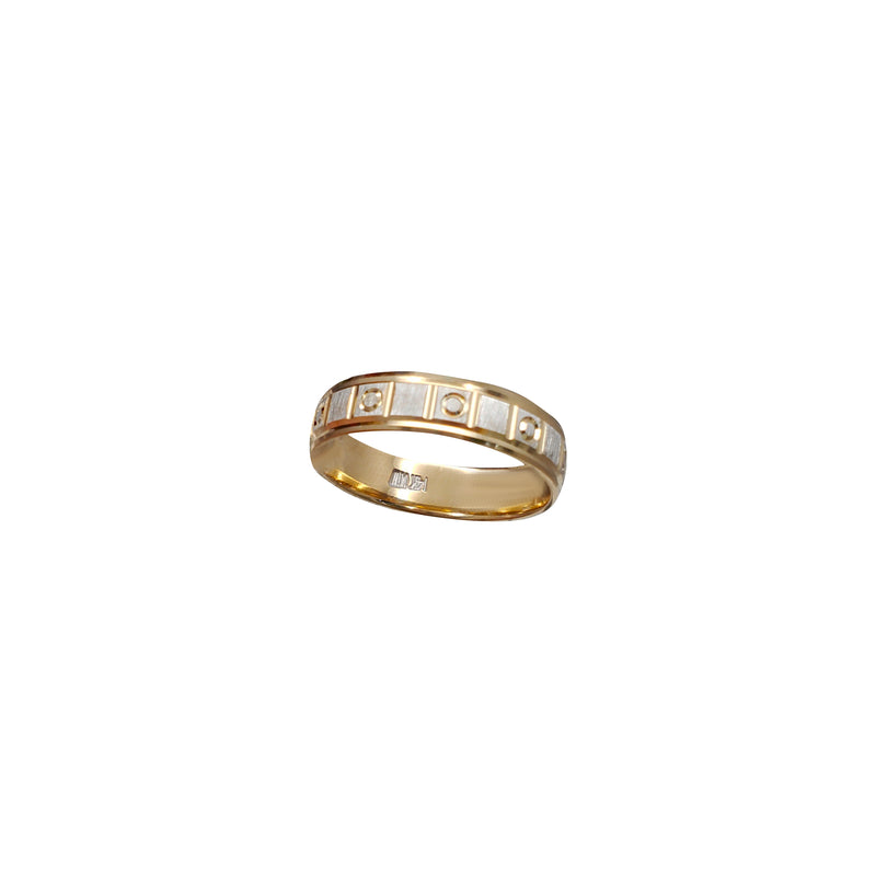Diamond-Cut Circle Design Wedding Band Ring (14K)