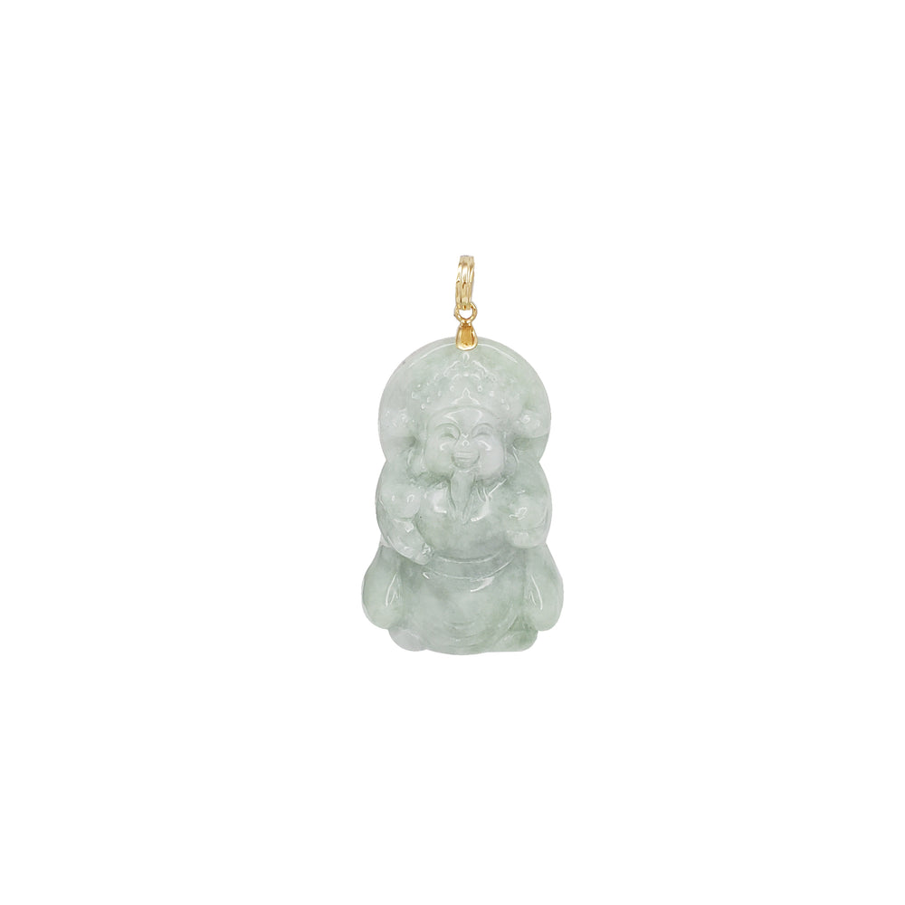 Jade Buddha Pendant (14K)