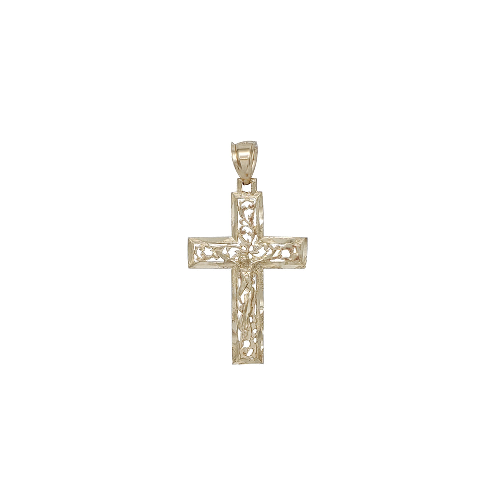 Outlined Cross Pendant (14K)