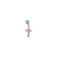 Enamel Cross Charm (Silver)